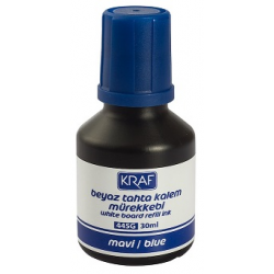 KRAF BEYAZ TAHTA KALEM MÜREKKEBİ   30ml 445G MAVİ