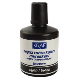 KRAF BEYAZ TAHTA KALEM MÜREKKEBİ 100ml 450G SİYAH