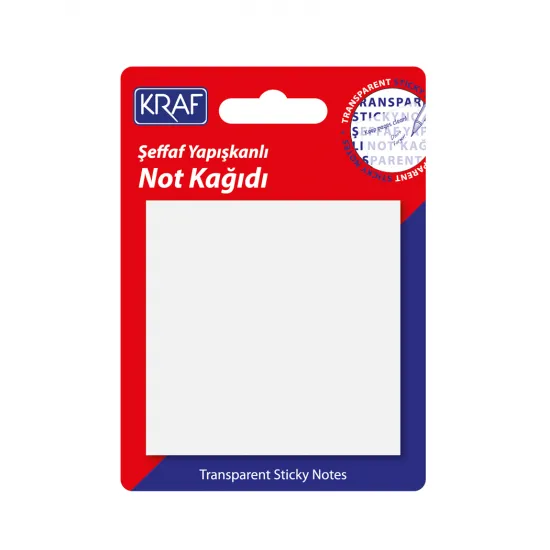 KRAF YAPIŞKANLI NOT KAĞIDI 76x76 50 YP ŞEFFAF 7676TR KRAF YAPIŞKANLI NOT KAĞIDI 76x76 50 YP ŞEFFAF 7676TR