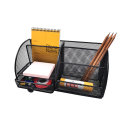 KRAF PERFORE MASA SETİ KOMBİNE ÇEKMECELİ 412G SİYAH