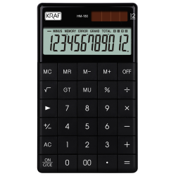 KRAF HESAP MAKİNESİ MASAÜSTÜ 12 HANE HM-180 BK SİYAH