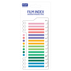 KRAF INDEX FILM (PP) 6x45MM 16'LI X 20YP CETVELLİ BRIGHT COLOR 16645-1