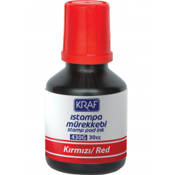 KRAF ISTAMPA MÜREKKEBİ 30cc KIRMIZI 430G