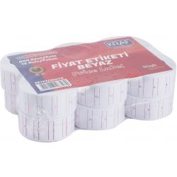 KRAF MOTEX ETİKET 12x21 MM BEYAZ ÇİZGİLİ