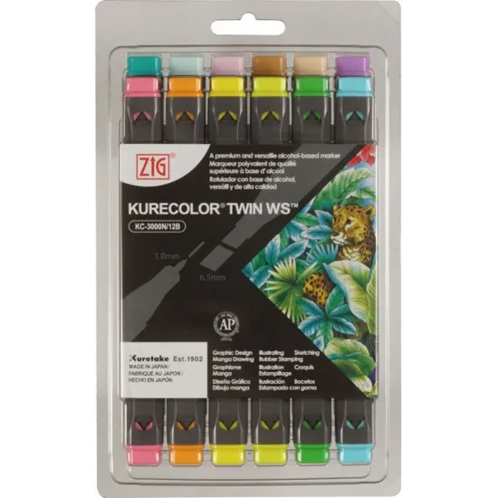 ZIG KURECOLOR TWIN S KC-3000/12B5 12 Lİ PALE COLORS ZIG KURECOLOR TWIN S KC-3000/12B5 12 Lİ PALE COLORS
