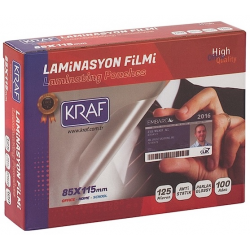 KRAF LAMİNASYON FİLMİ 85x115MM 125 Mic. 100 LÜ 2128