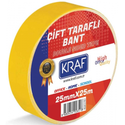 KRAF ÇİFT TARAFLI BANT 25mm x 25m 2525