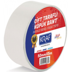 KRAF ÇİFT TARAFLI KÖPÜK BANT 50mm x 5m 5050G