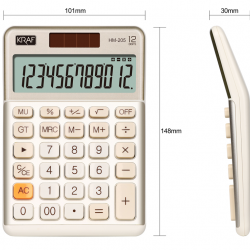 KRAF HESAP MAKİNESİ MASAÜSTÜ 12 HANE HM-205 GD ALTIN