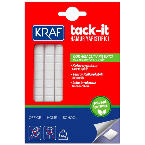 KRAF HAMUR YAPIŞTIRICI TACK-IT 50g 801G KRAF HAMUR YAPIŞTIRICI TACK-IT 50g 801G