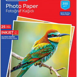 KRAF FOTOĞRAF KAĞIDI A4 200g 25 Lİ 2200