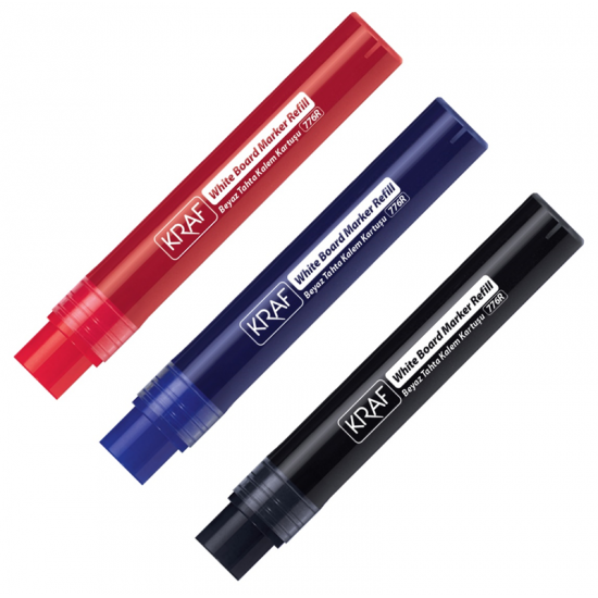 KRAF BEYAZ TAHTA KALEMİ YEDEK KARTUŞ 776R KIRMIZI