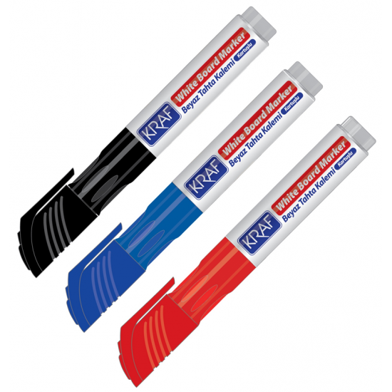 KRAF BEYAZ TAHTA KALEMİ KARTUŞLU 776 MAVİ