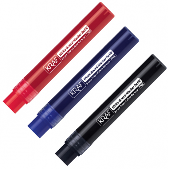 KRAF BEYAZ TAHTA KALEMİ YEDEK KARTUŞ 776R SİYAH