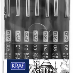 KRAF DRAWING PEN - ÇİZİM KALEMİ 222 7 Lİ SET