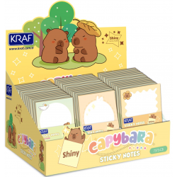 KRAF YAPIŞKANLI NOT KAĞIDI 73x73 CAPYBARA 50 YP SİMLİ - PARILTILI 7373CB