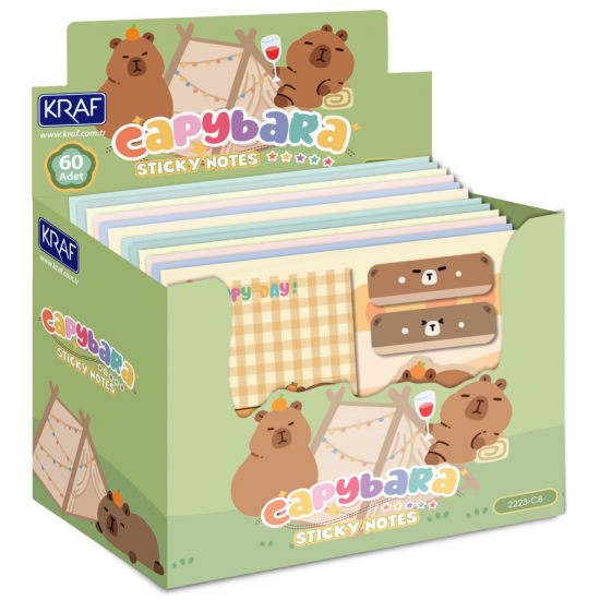 KRAF YAPIŞKANLI NOT KAĞIDI SET CAPYBARA 4 X 20 YP 2223CB