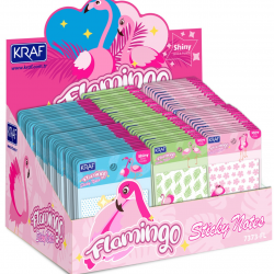 KRAF YAPIŞKANLI NOT KAĞIDI 73x73 FLAMINGO 50 YP SİMLİ - PARILTILI 7373FL