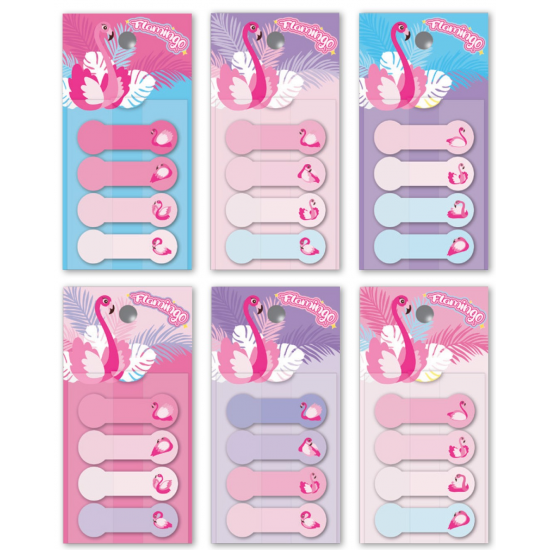 KRAF INDEX FILM (PP) 15x44MM POP-UP 4 LÜ x 20 YP DESENLİ FLAMINGO 41544FL