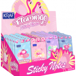 KRAF YAPIŞKANLI NOT KAĞIDI SET FLAMINGO  8 x 20 YP 2222FL
