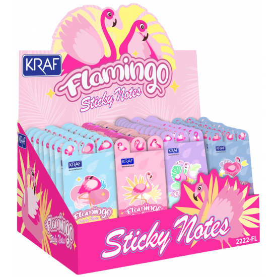 KRAF YAPIŞKANLI NOT KAĞIDI SET FLAMINGO  8 x 20 YP 2222FL