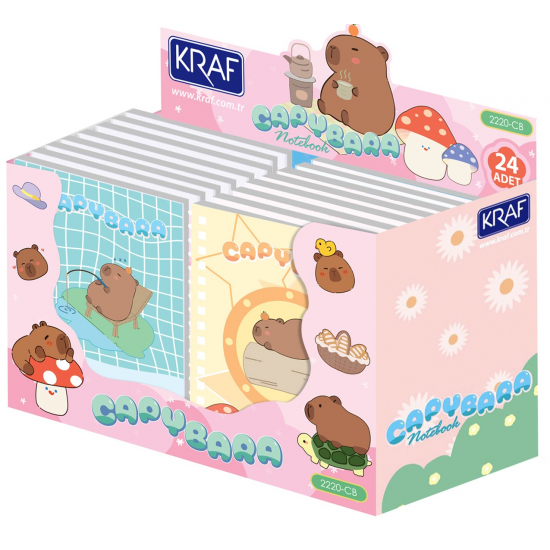 KRAF BLOKNOT + INDEX (PP) + YAPIŞKANLI NOT KAĞIDI SET CAPYBARA 2220CB