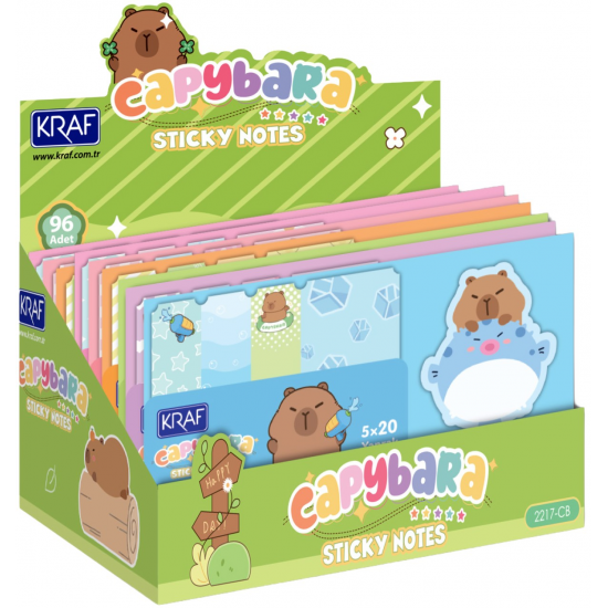 KRAF YAPIŞKANLI NOT KAĞIDI SET CAPYBARA 100 YP 2217CB
