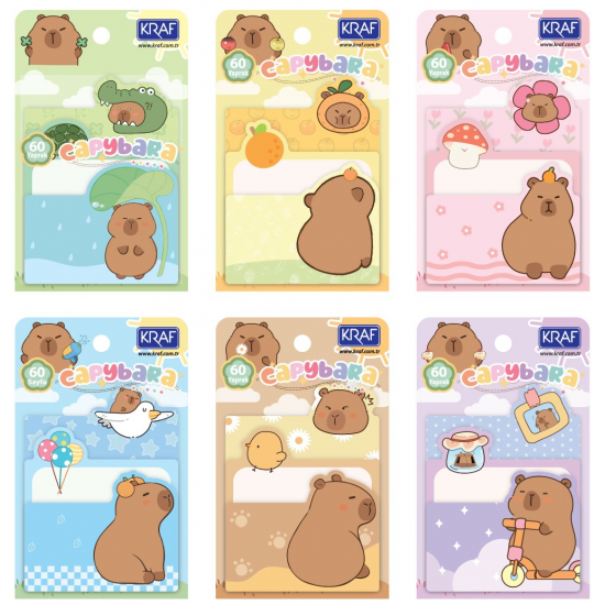 KRAF YAPIŞKANLI NOT KAĞIDI SET CAPYBARA 60 YP 2216CB