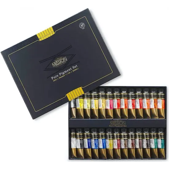 MISSION SULUBOYA GOLD PURE PIGMENT 15ML 24+2 Lİ 1524P MISSION SULUBOYA GOLD PURE PIGMENT 15ML 24+2 Lİ 1524P