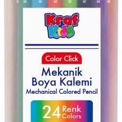 KRAF KIDS MEKANİK RENKLİ KURU BOYA COLOR CLICK 24 LÜ KK400-24
