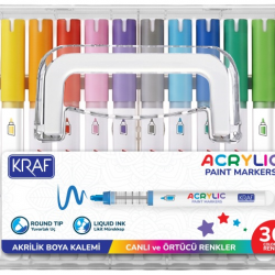 KRAF AKRİLİK MARKER 666 36'LI
