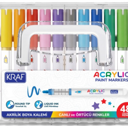 KRAF AKRİLİK MARKER 666 48'Lİ