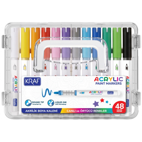 KRAF AKRİLİK MARKER 666 48'Lİ