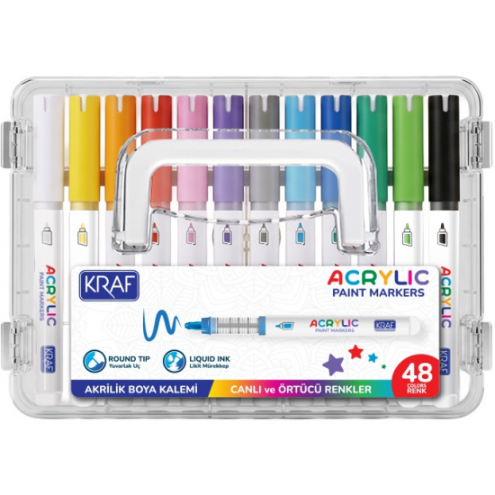 KRAF AKRİLİK MARKER 666 48'Lİ