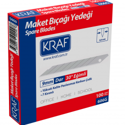 KRAF MAKET BIÇAĞI YEDEĞİ DAR 30' EĞİMLİ 100 LÜ 606G