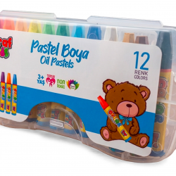 KRAF KIDS PASTEL BOYA 12 Lİ ÇANTALI KK530