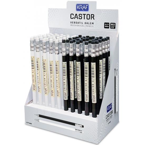 KRAF VERSATİL KALEM CASTOR 0,7 60 LI MP-130