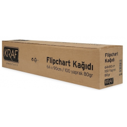 KRAF FLIPCHART KAĞIDI RULO 64x90cm 100 YP 702G