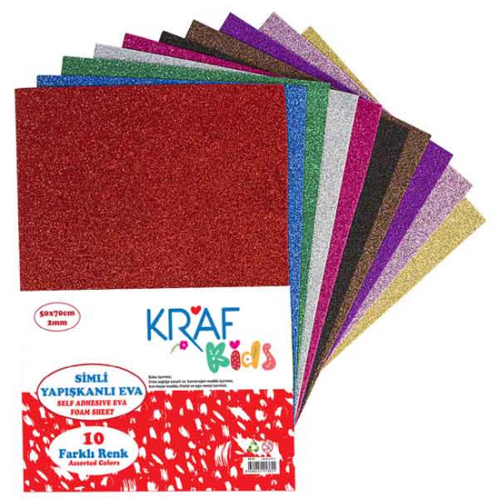 KRAF KIDS EVA 50X70 2MM SİMLİ YAPIŞKANLI 10LU KK36