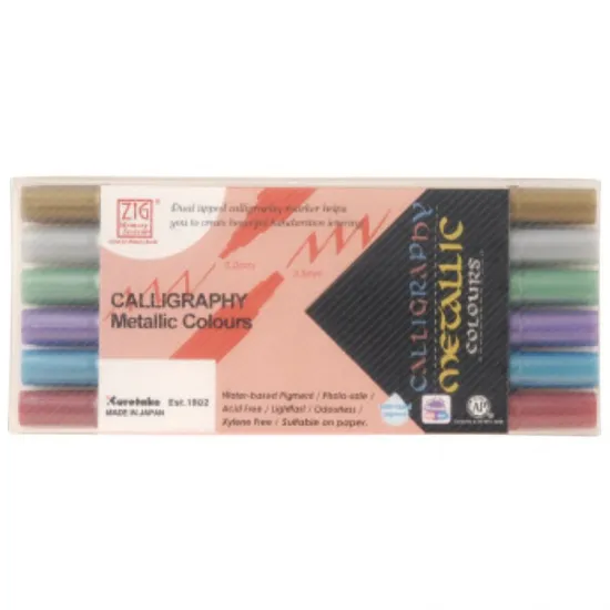 ZIG KALİGRAFİ KALEMİ METALİK MS-8400/6V 6 LI ZIG KALİGRAFİ KALEMİ METALİK MS-8400/6V 6 LI