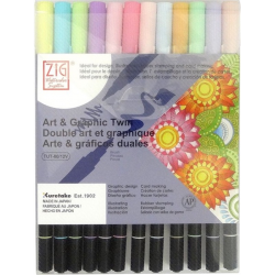 ZIG ART&GRAPHIC TWIN TUT-80/12VPA 12Lİ PASTEL