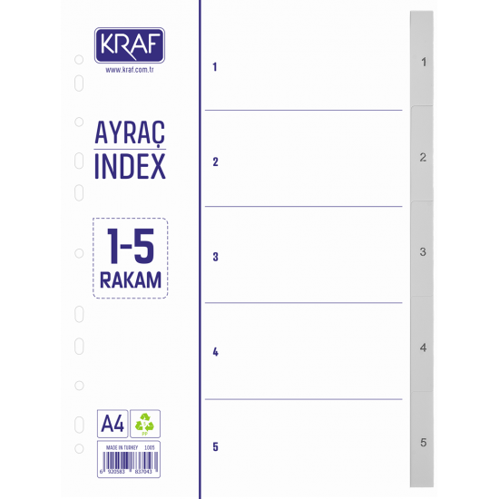 KRAF SEPERATÖR 1005 1-5 RAKAM KRAF SEPERATÖR 1005 1-5 RAKAM