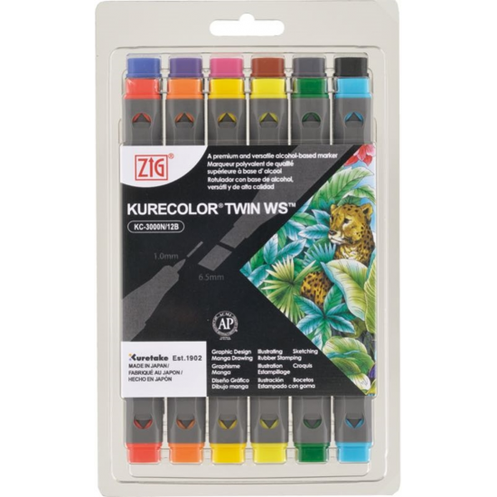 ZIG KURECOLOR TWIN S KC-3000/12B1 12 Lİ BASIC COLORS ZIG KURECOLOR TWIN S KC-3000/12B1 12 Lİ BASIC COLORS
