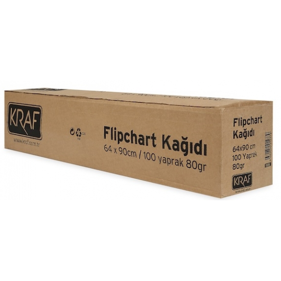 KRAF FLIPCHART KAĞIDI RULO 64x90cm 100 YP 702G KRAF FLIPCHART KAĞIDI RULO 64x90cm 100 YP 702G