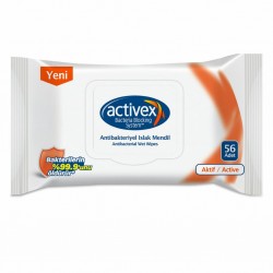 Activex Aktif Antibakteriyel 56 Yaprak Islak Mendil