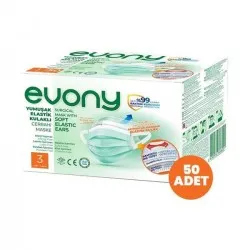 Evony 3 Katlı Cerrahi Maske 50’Li Paket Mentollü