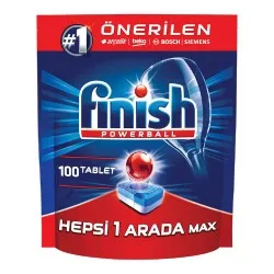 Finish Powerball Hepsi Bir Arada Max Bulaşık Makinesi Tableti 100 Adet