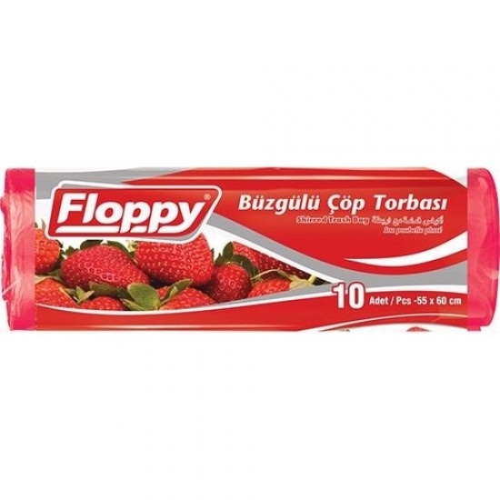 Floppy Büzgülü Kokulu Çöp Torbası 55×60 10’lu Rulo 25 Adet Floppy Büzgülü Kokulu Çöp Torbası 55×60 10’lu Rulo 25 Adet