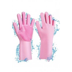 Magic Gloves Pembe Sihirli Silikon Bulaşık Eldiveni